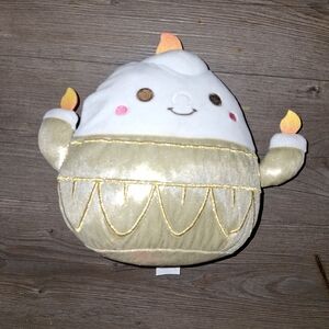 Disney Lumiere Squismallow Gold and Cream Plush Toy